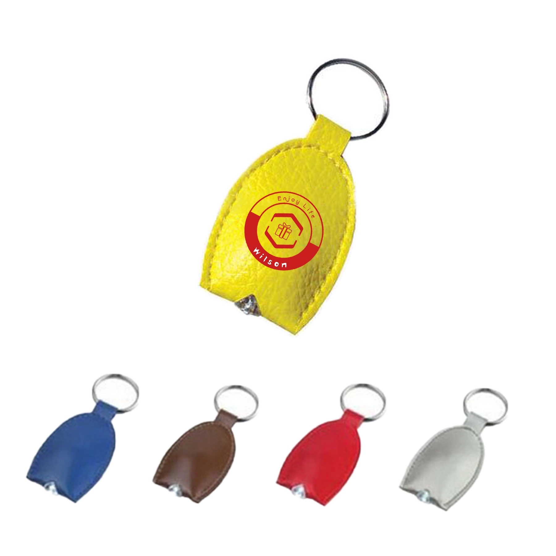 Leather Led Keychain Light 2