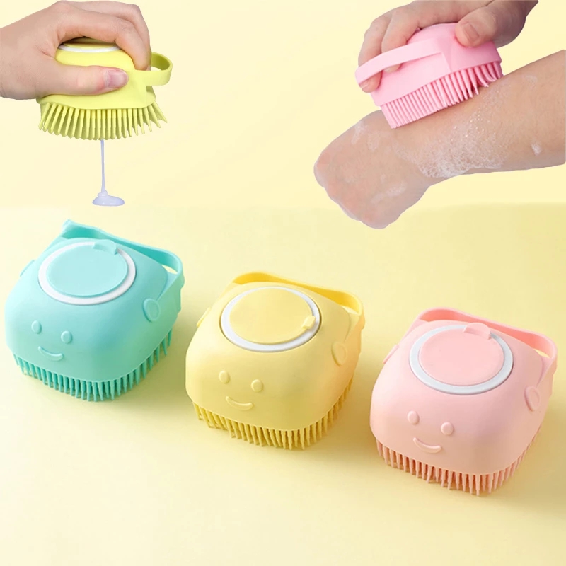 Pet Dog Shampoo Brush Magic Silicone Brushes Bath Towels Bod 2