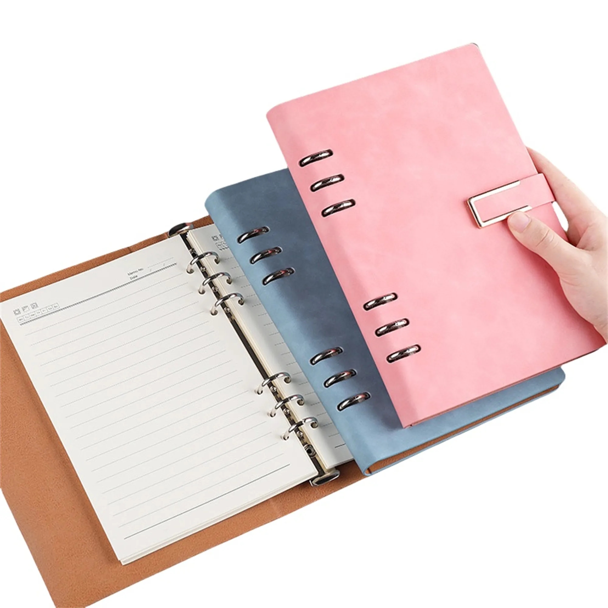 A5 PU Refillable Office Notebook with Magnetic Buckle 7