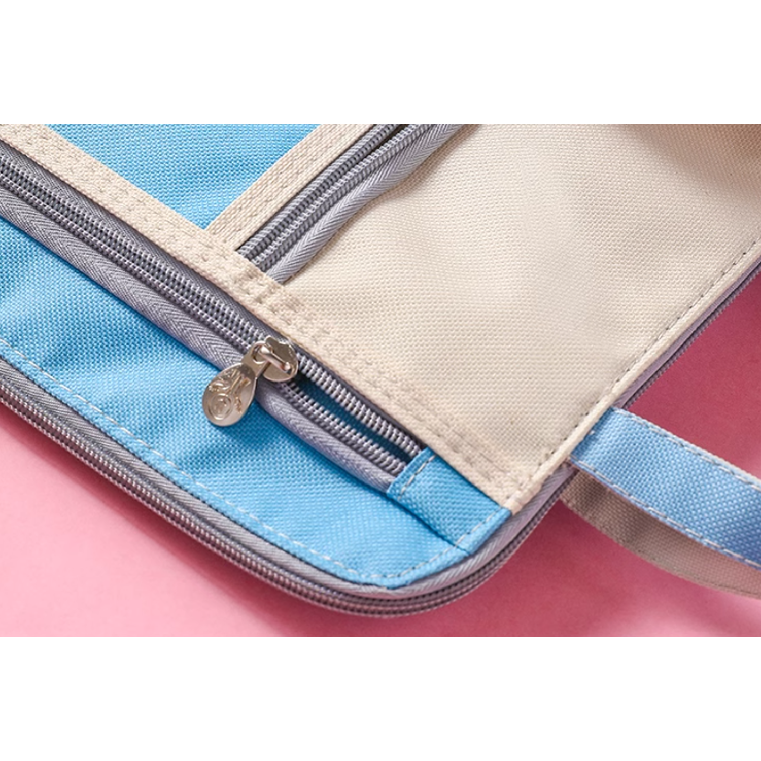 Cute Color A4 File Bag Zipper Large Capacity Portable 2