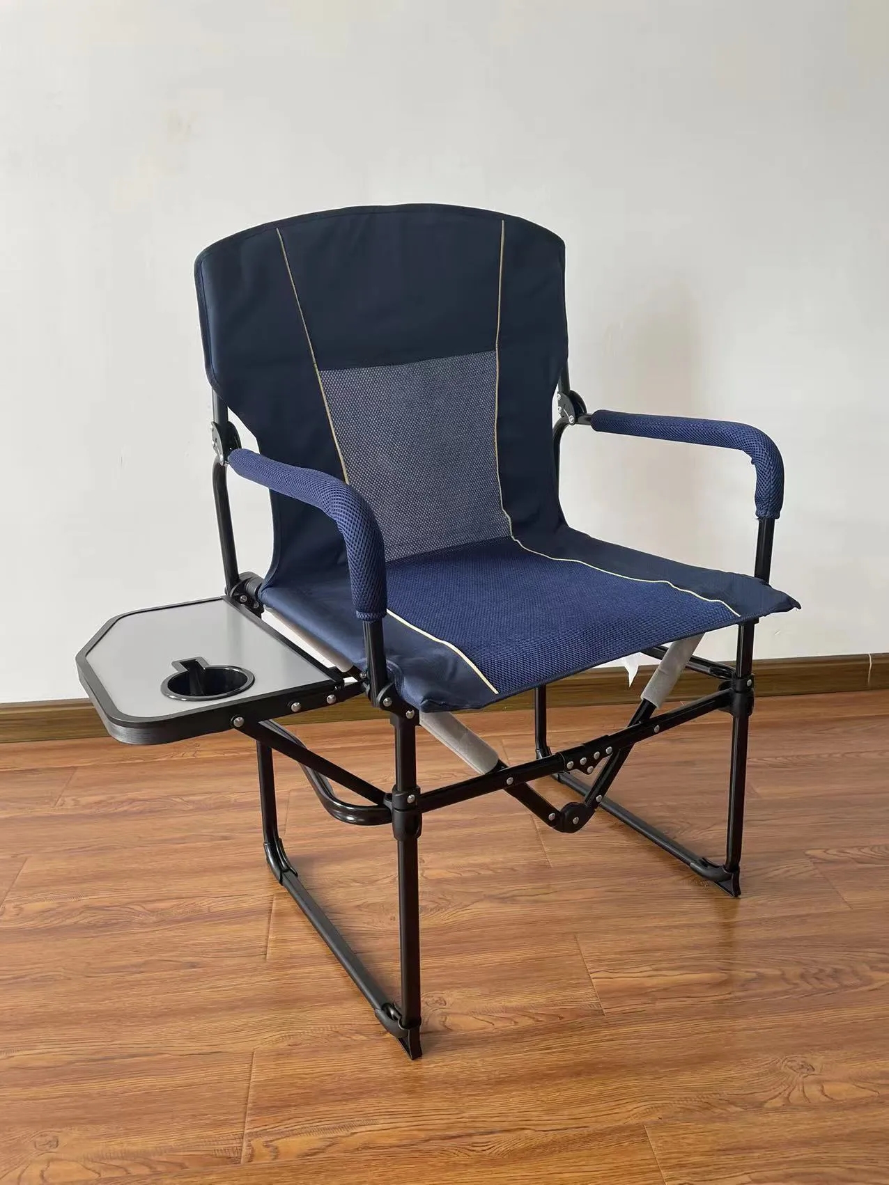 Heavy Duty Compact Camping Folding Mesh Chair with Side Tabl 2