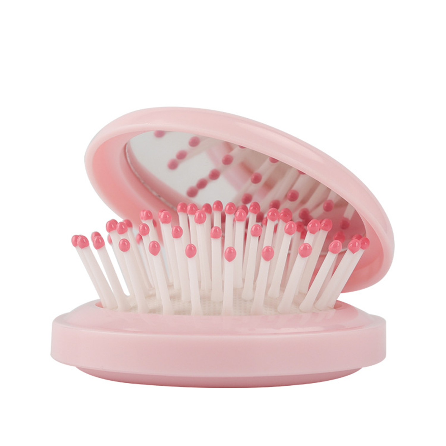 Round Folding Hair Brush with Mirror 5