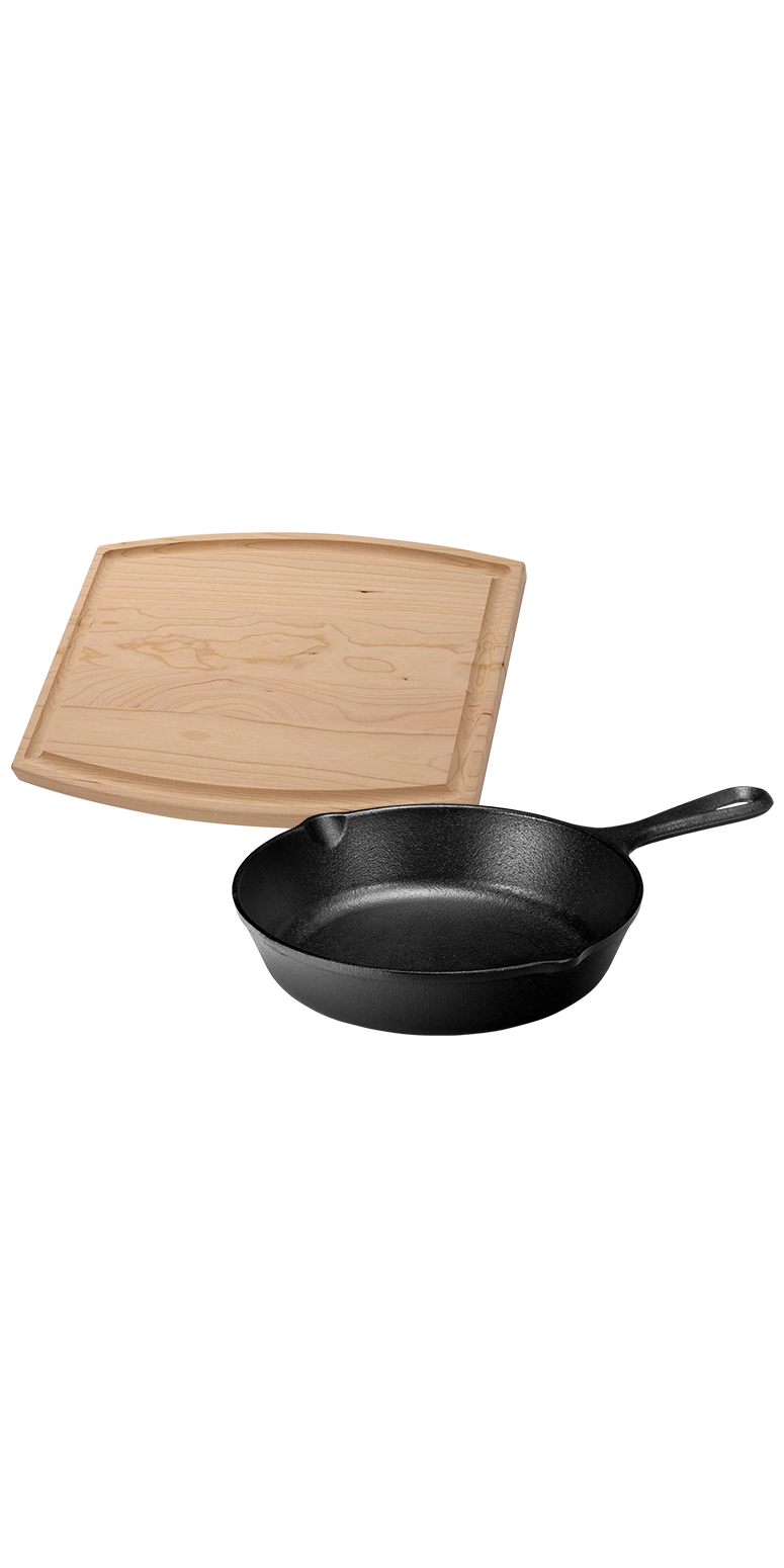 Lodge® 8" Skillet/12" Arch Cutting Board Gift Set 7