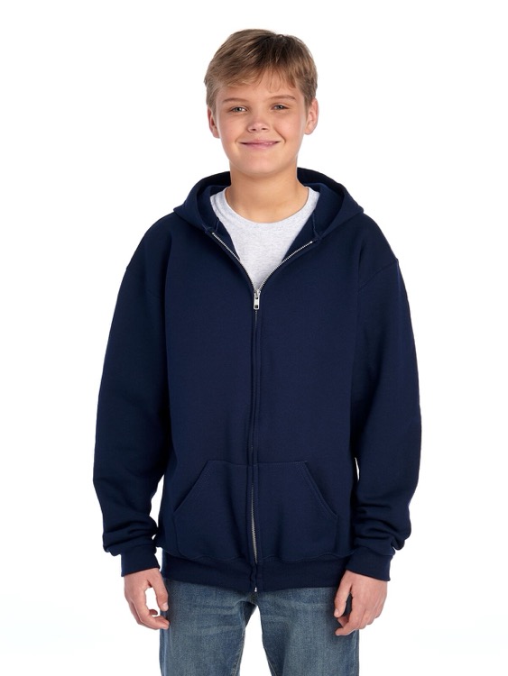 JERZEES NuBlend® Youth Full-Zip Hooded Sweatshirt 4