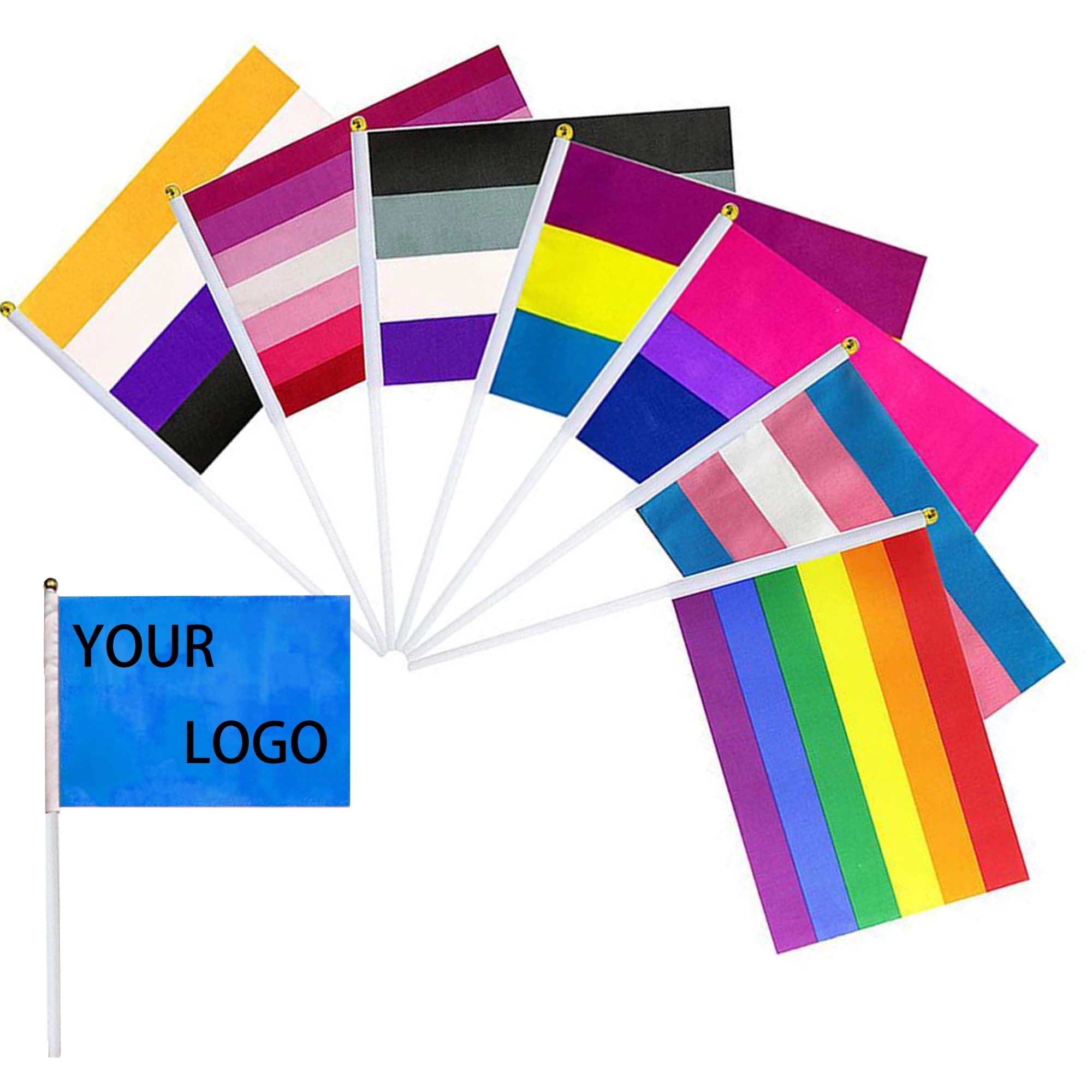 Hand Held Custom Party Flags