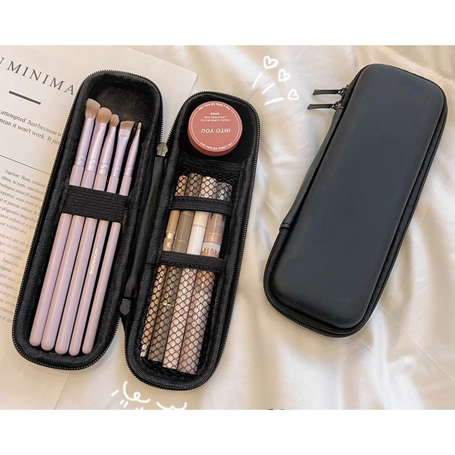 Multifunctional Pencil Case Beauty Zipper Bag Portable 5