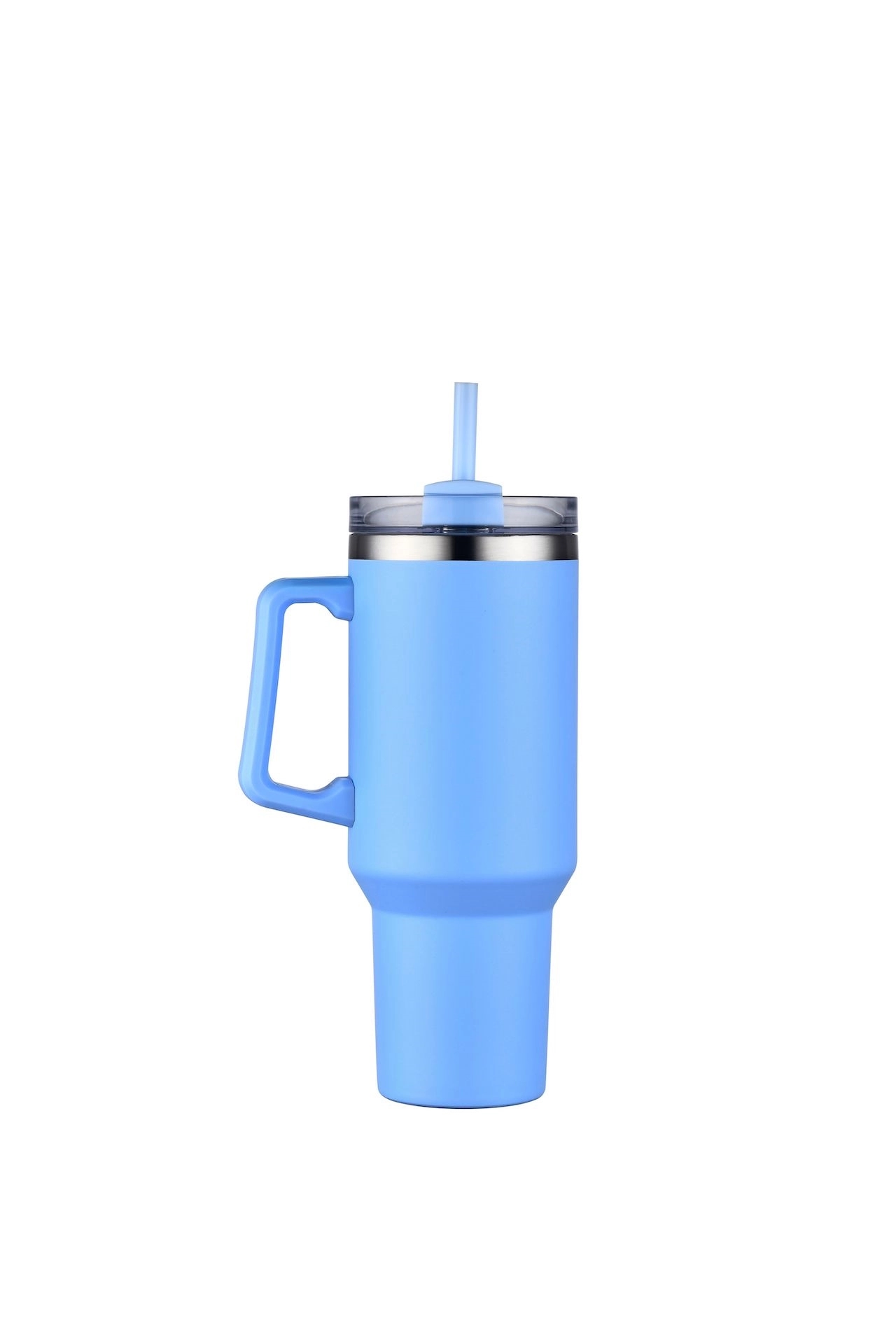 40oz Stainless Travel Mug w/ Handle and Straw 2