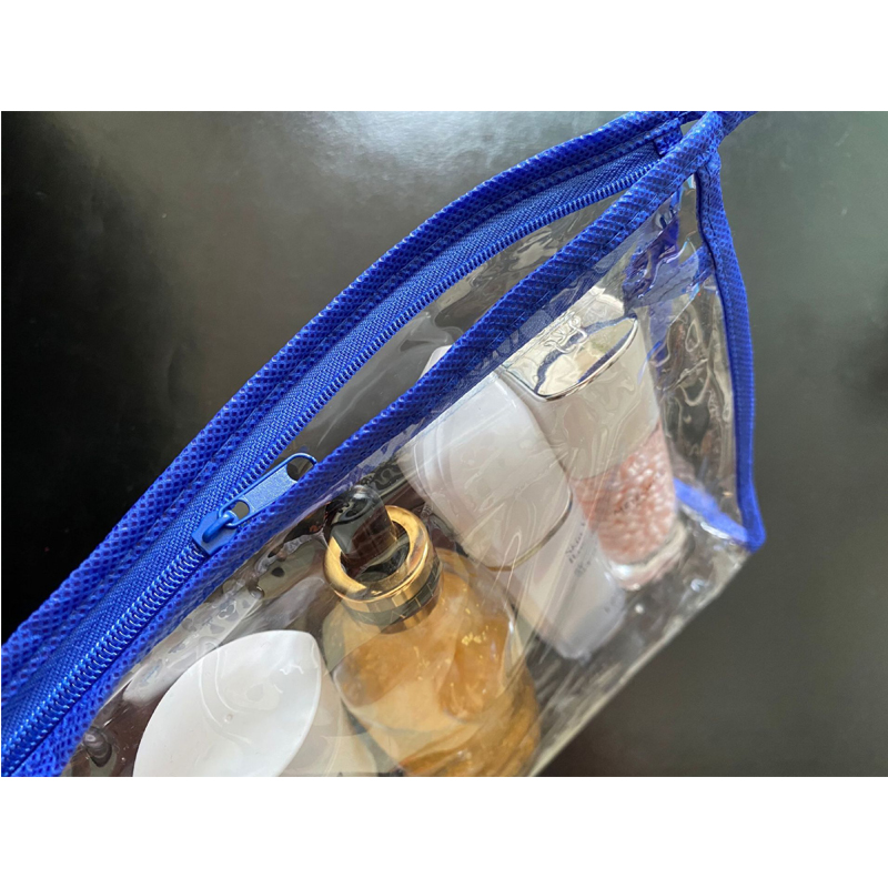 Custom Cosmetic Organizer Bag w/Non-woven Trim--7.87"x5.9"x1.96" 2