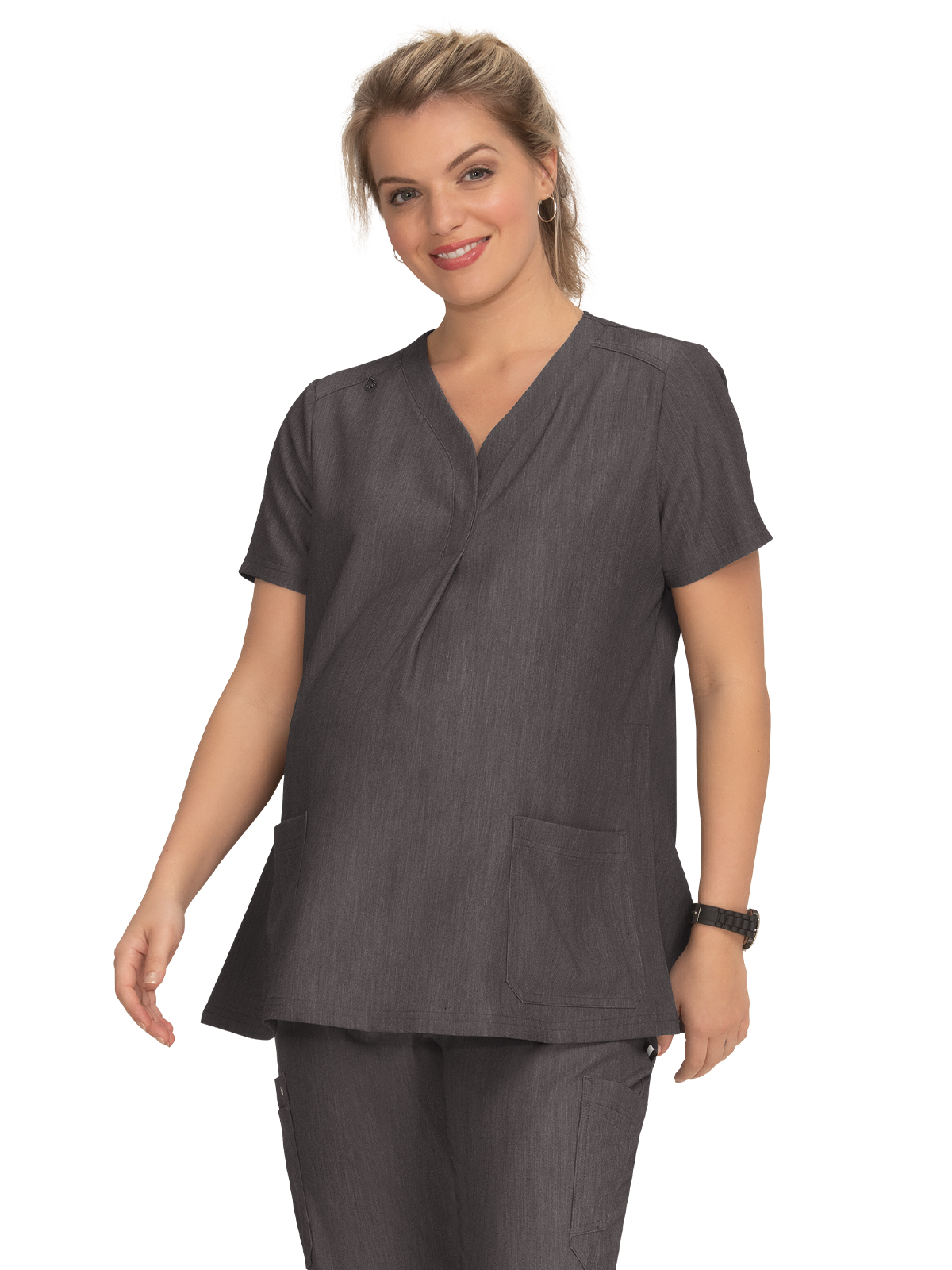 koi - Next Gen - Women's Two-Pocket Maternity Onboard Top 9