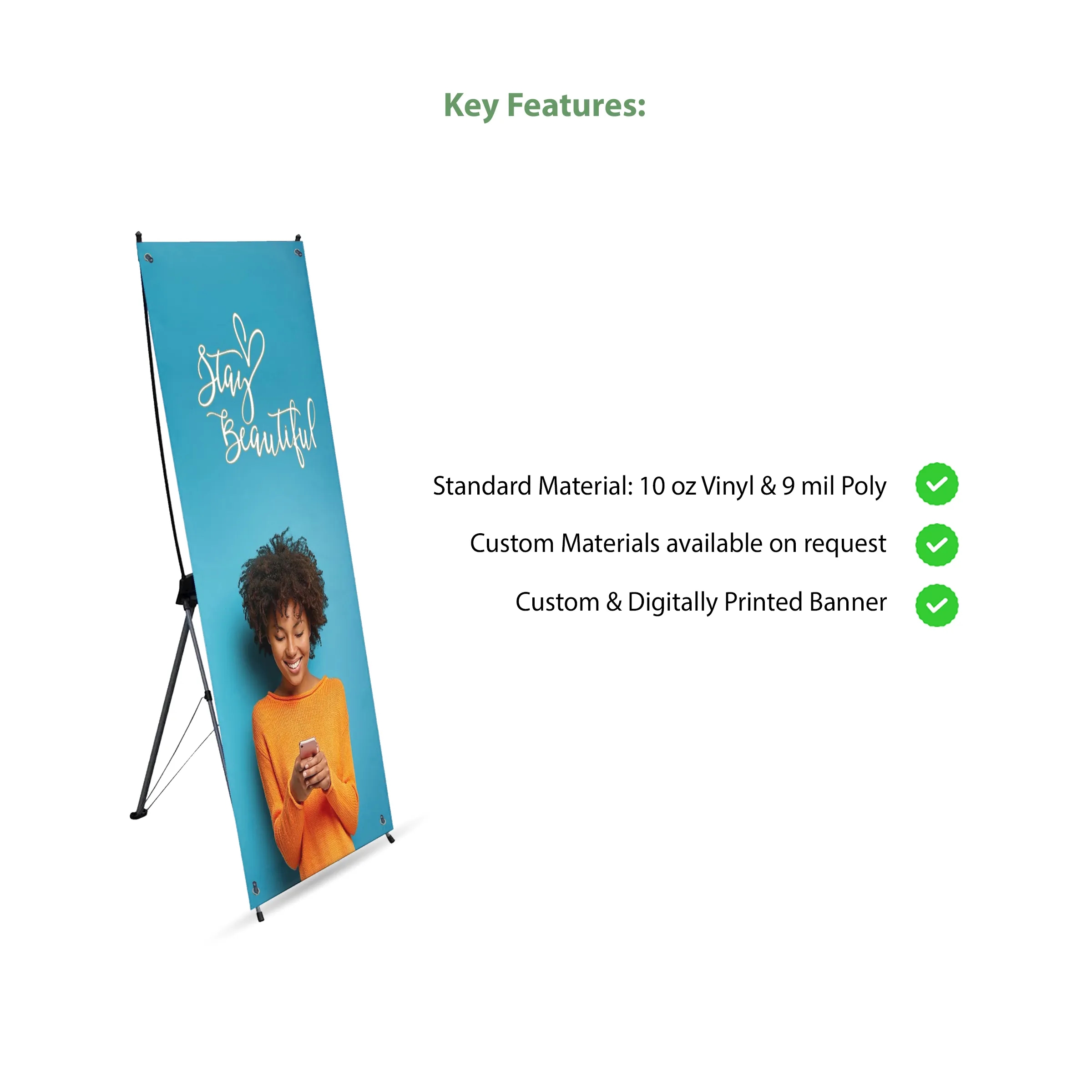 Adjustable X Banner Kit - 10 oz Vinyl 7
