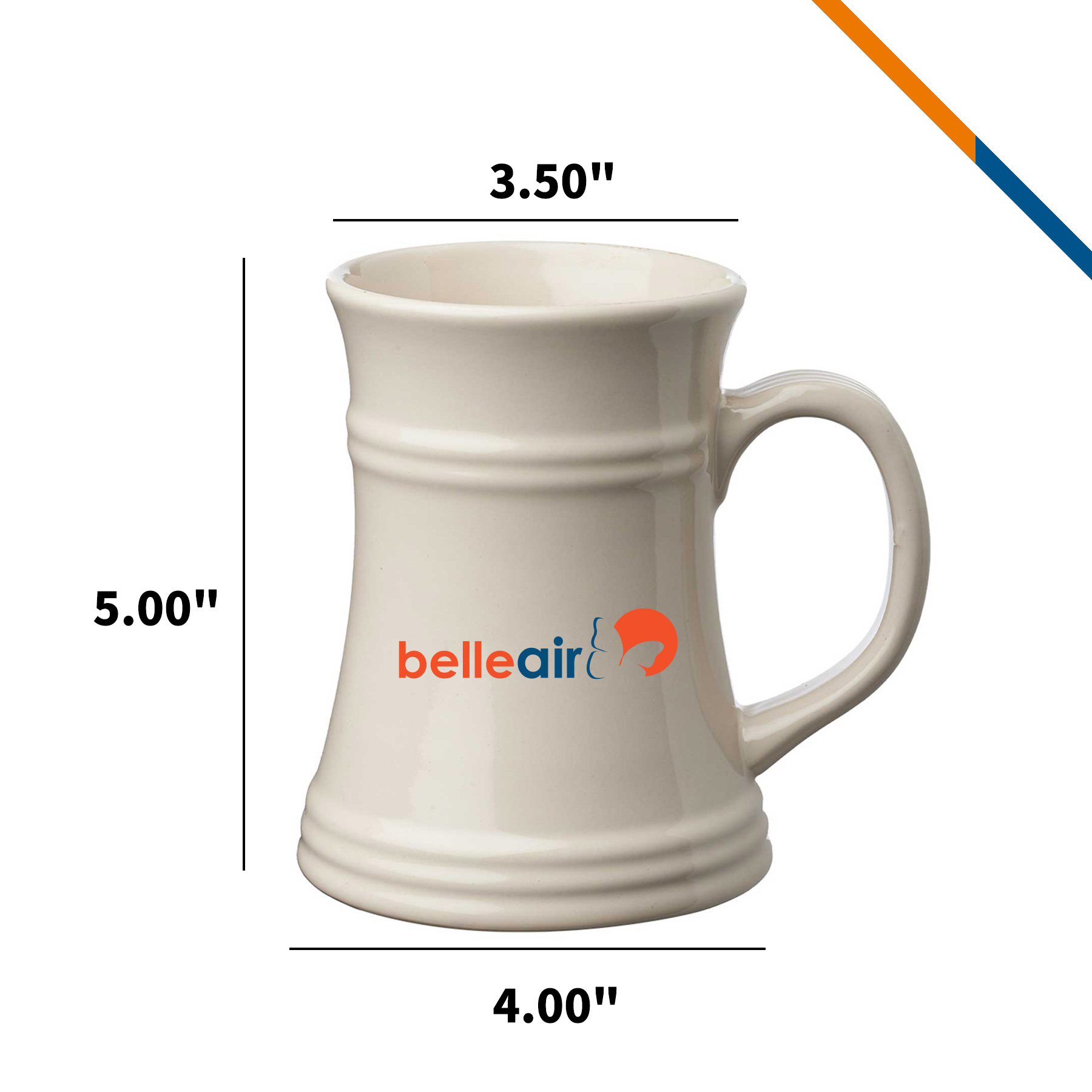 Tricon Ceramic Beer Mug - 17 OZ. 4