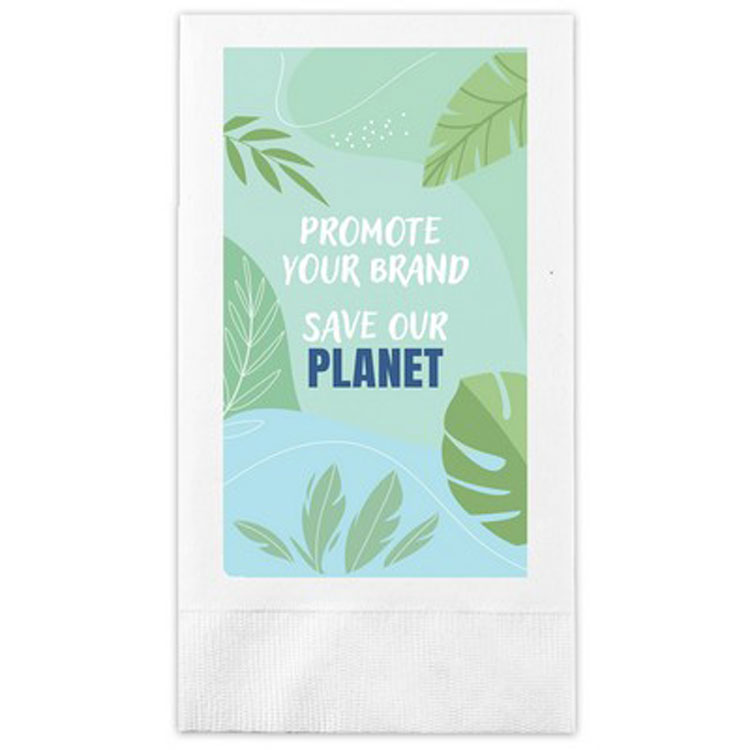 3-Ply White, Full Color Digital Print, 4.5" x 8" Guest Towel 1