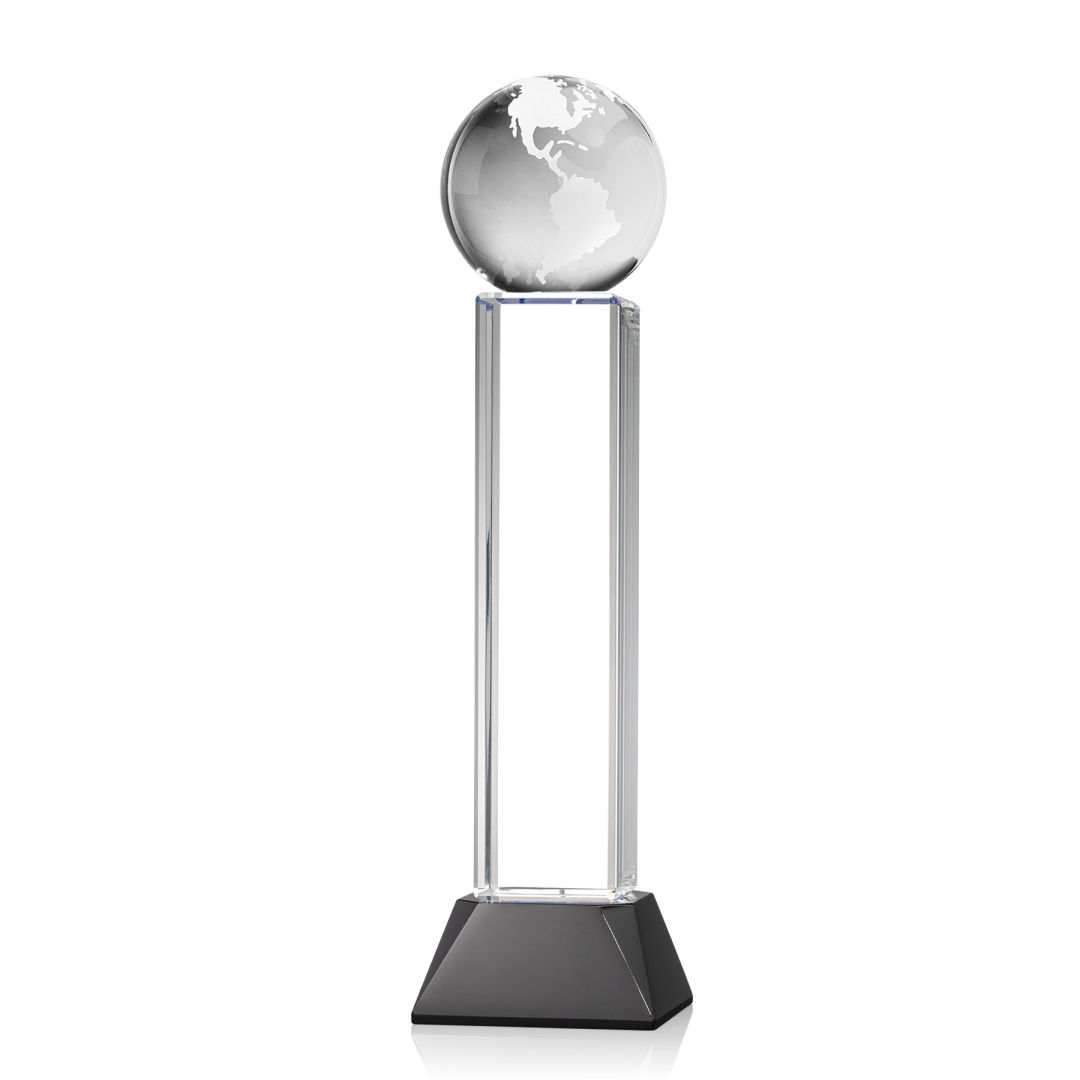 Globe Award on Stowe Base - Black 3