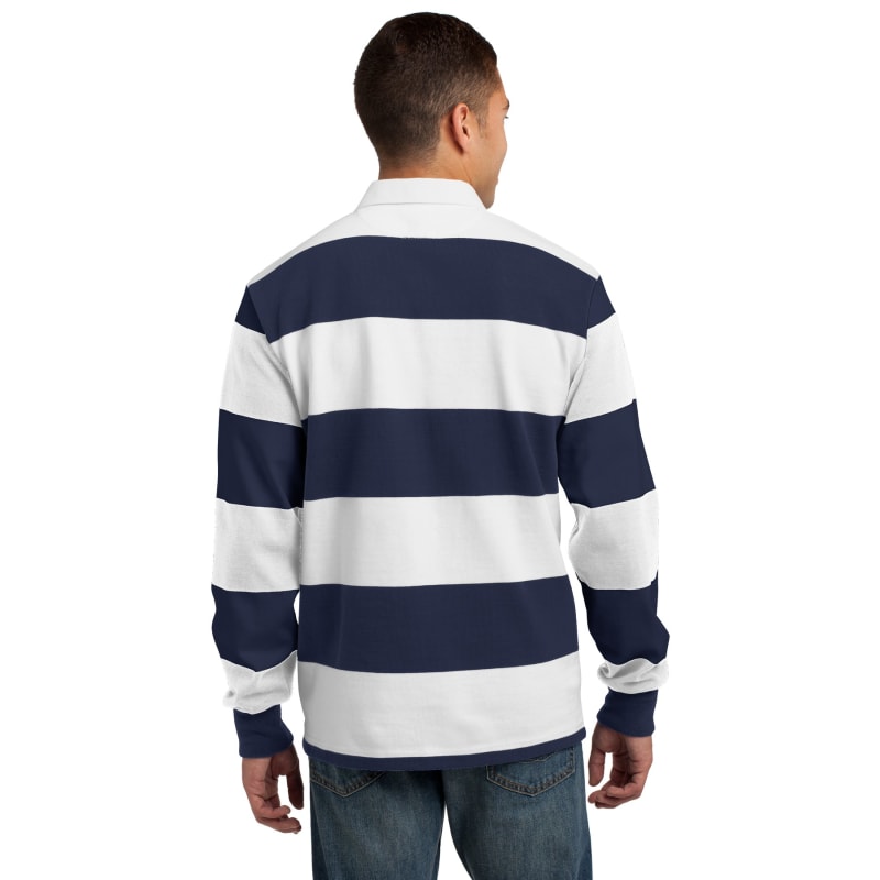 Sport-Tek Classic Long Sleeve Rugby Polo. 4