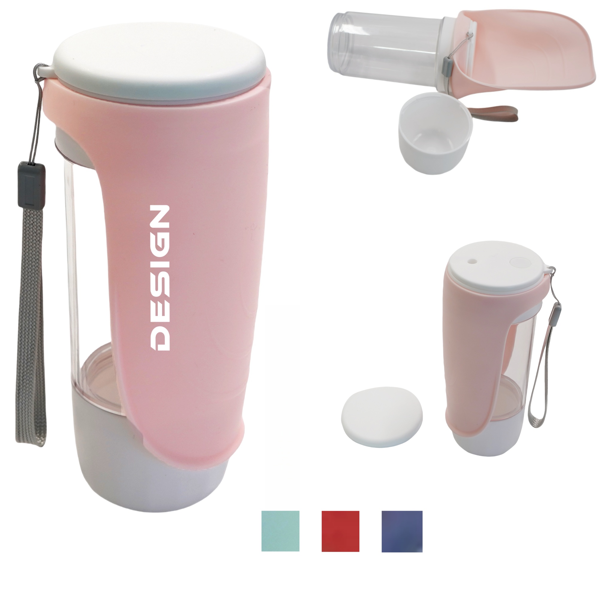 Pet Water Bottle w/Food Container 3