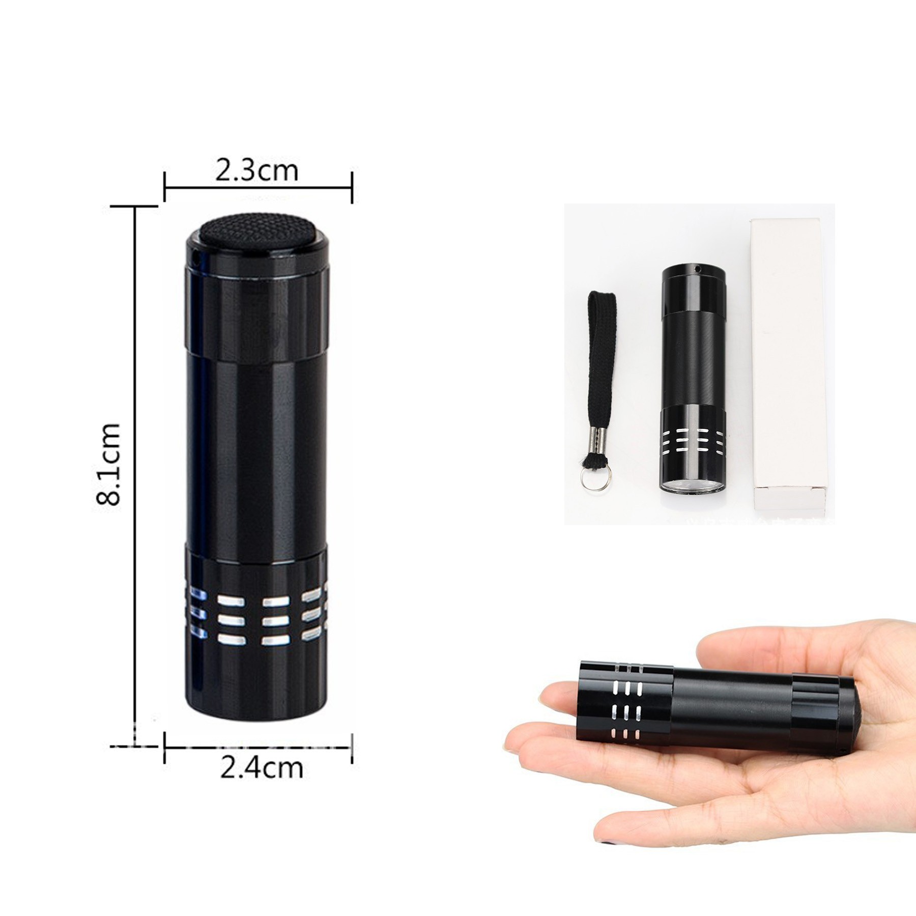 Bright Aluminum Handheld Flash Light with Lanyard 2