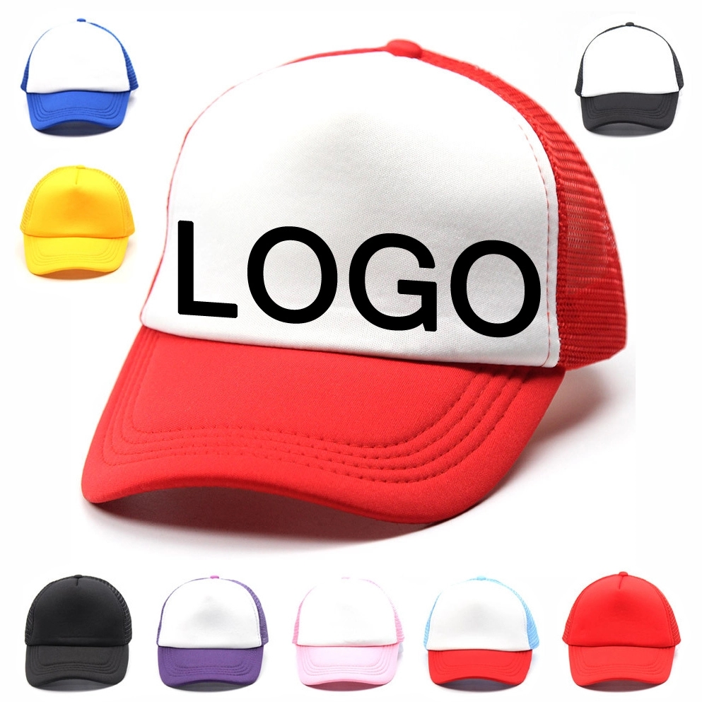 Custom Kids Mesh Back Baseball Cap & Children Trucker Hat 3