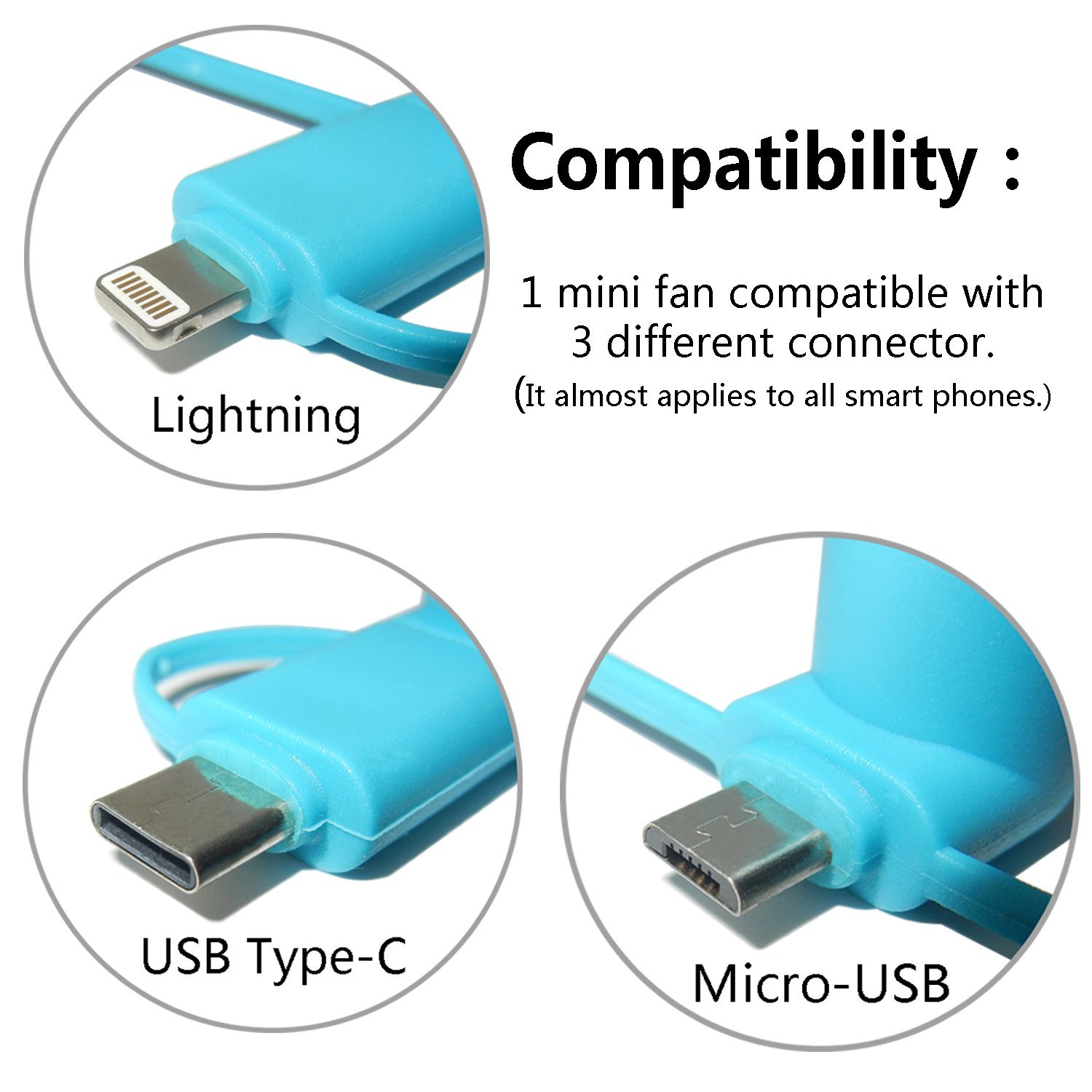 Mini 3-in-1 Portable Phone Fan 13