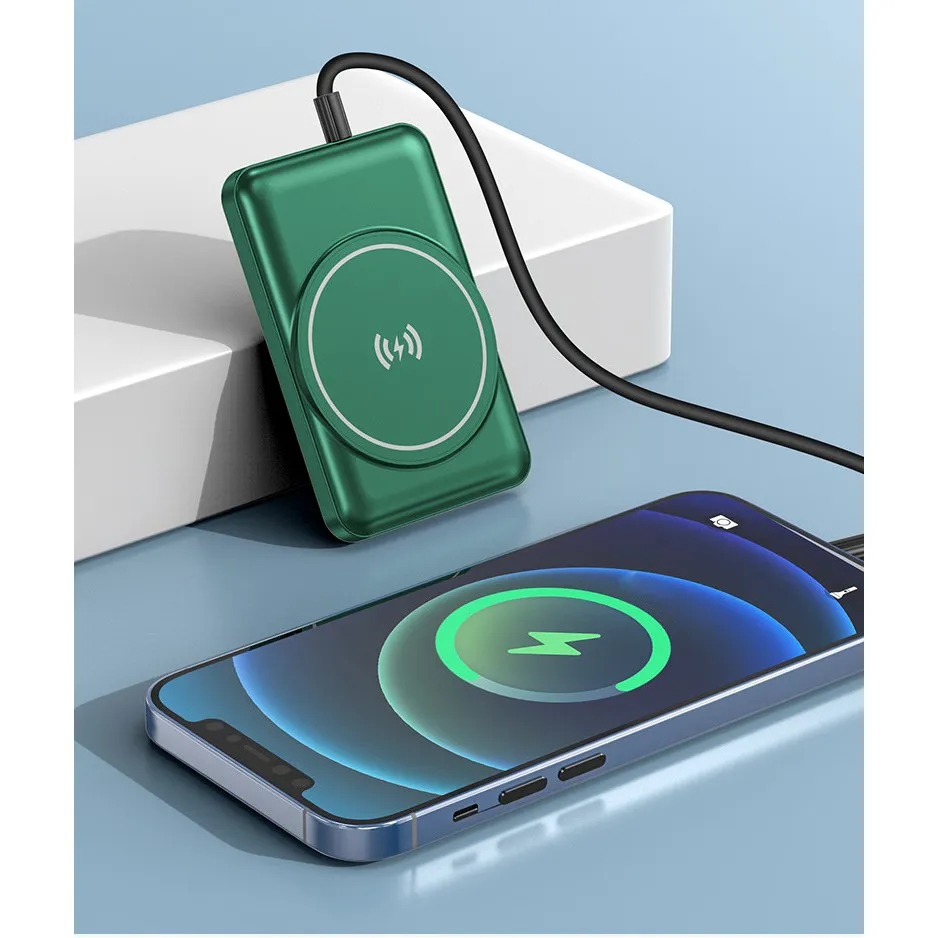 5000mAh Fast Magnetic Power Bank 15W Wireless Charger 7