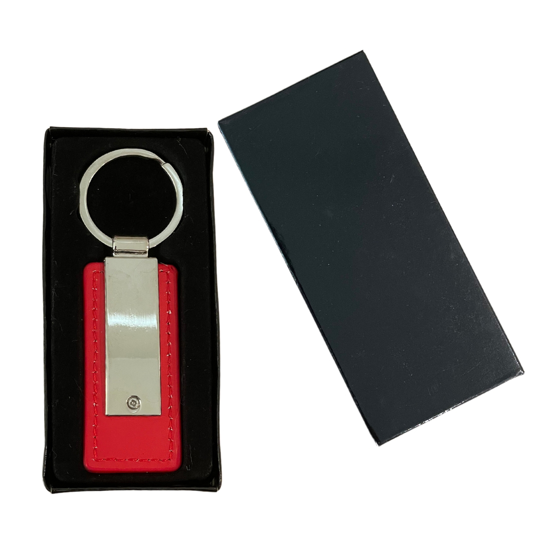 Custom Leatherette Metal Keychain 8