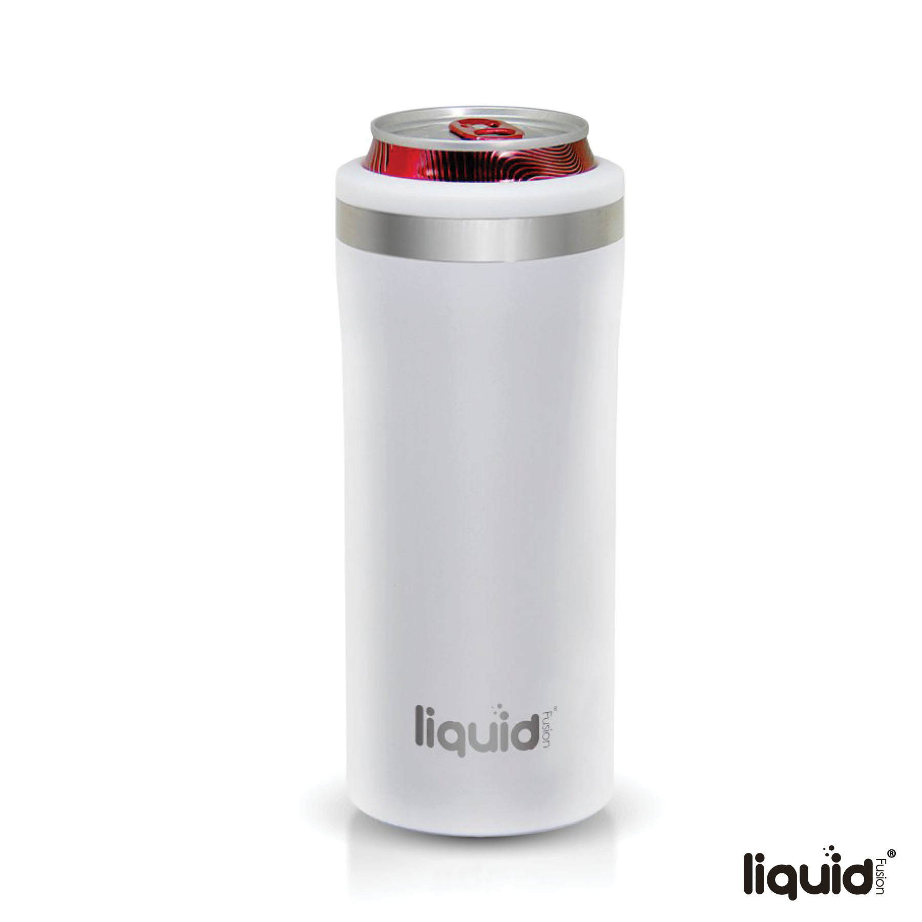Liquid Fusion® 12 oz. Double Wall, Stainless Steel Skinny Can Cooler 18