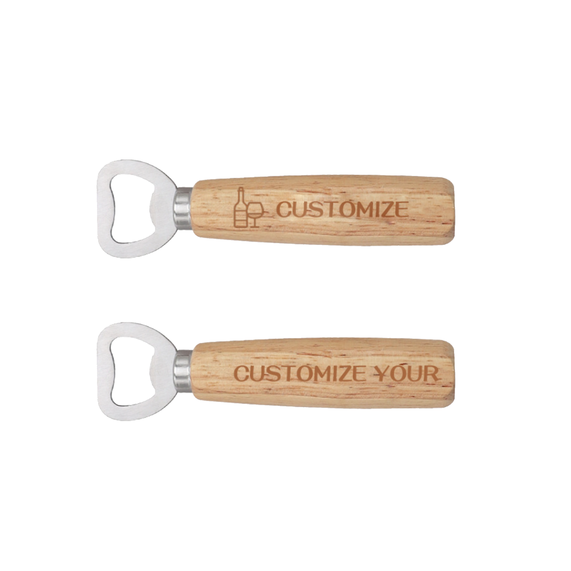 Wooden Handle Stainless Steel Beer Bottle Opener 6