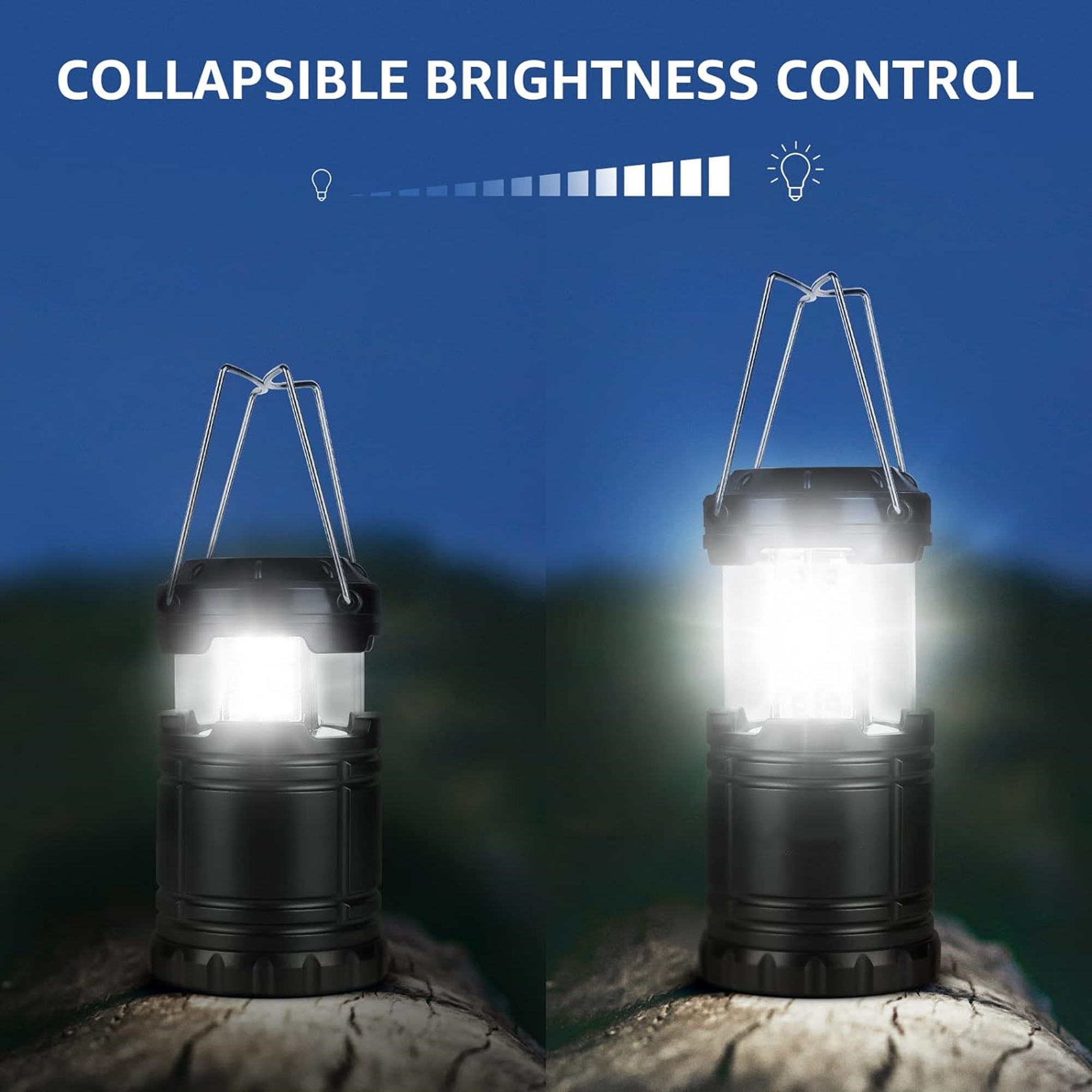 COB LED Battery Powered Collapsible Camping Lantern 3