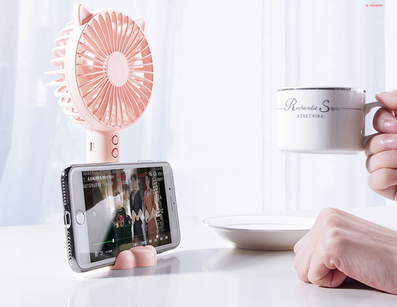 3 Speed Portable USB Mini Fan with Light 5