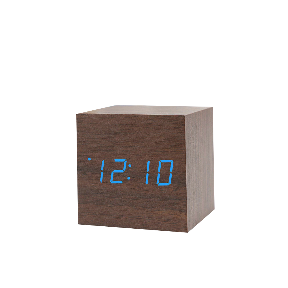 LED Cube Alarm Clock With USB 1