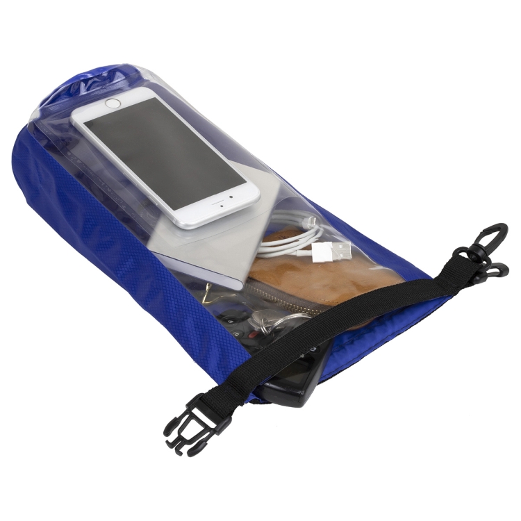 7" W x 11" H "The Navagio" 2.5 Liter Water Resistant Dry Bag With Clear Pocket Window 5