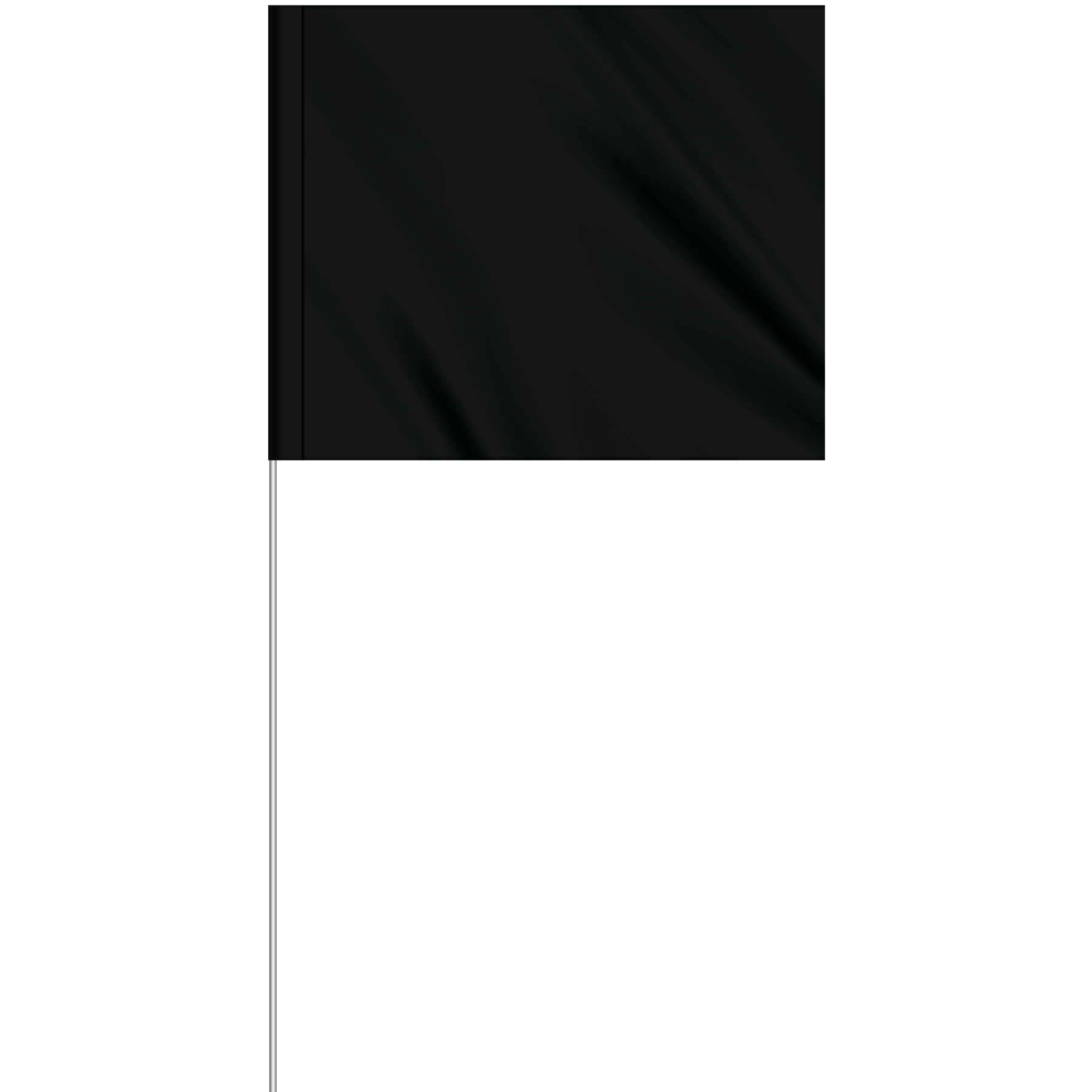 1-Color 5" x 6" Custom Vinyl Marking Flag w/ 27" Plastic Staff 15