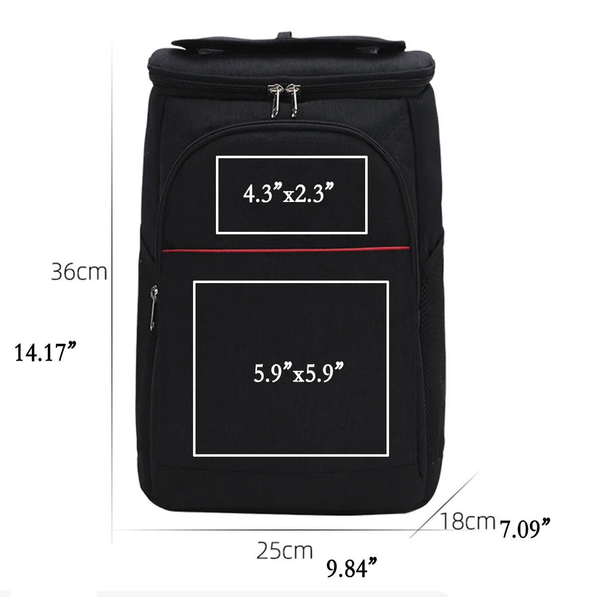 24 Cans Lightweight Insulated Cooler Leak-Proof Backpack 3