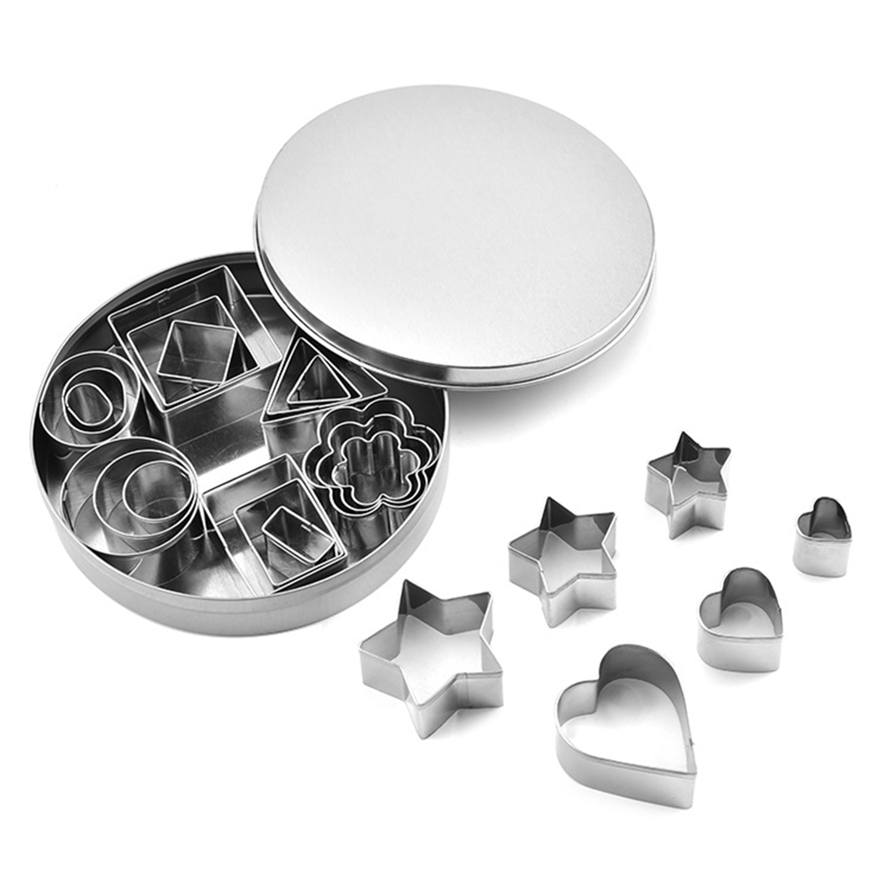 Stainless Steel Biscuit Molds 24 Piece Set 2