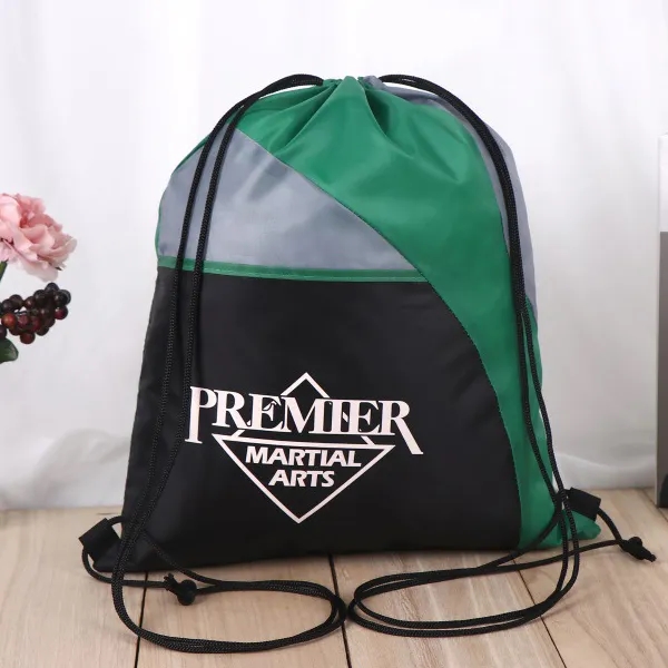Tri-Color Drawstring Backpack 3