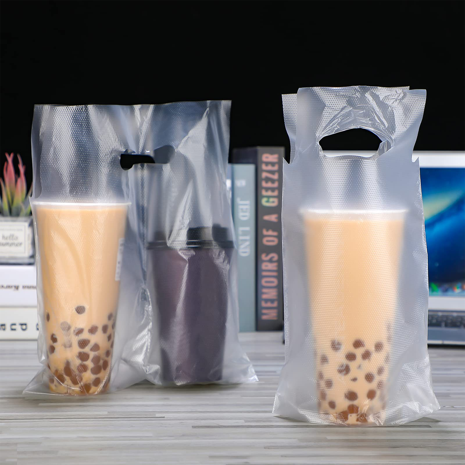 100pcs Plastic Drink Bags Cup Holder 4
