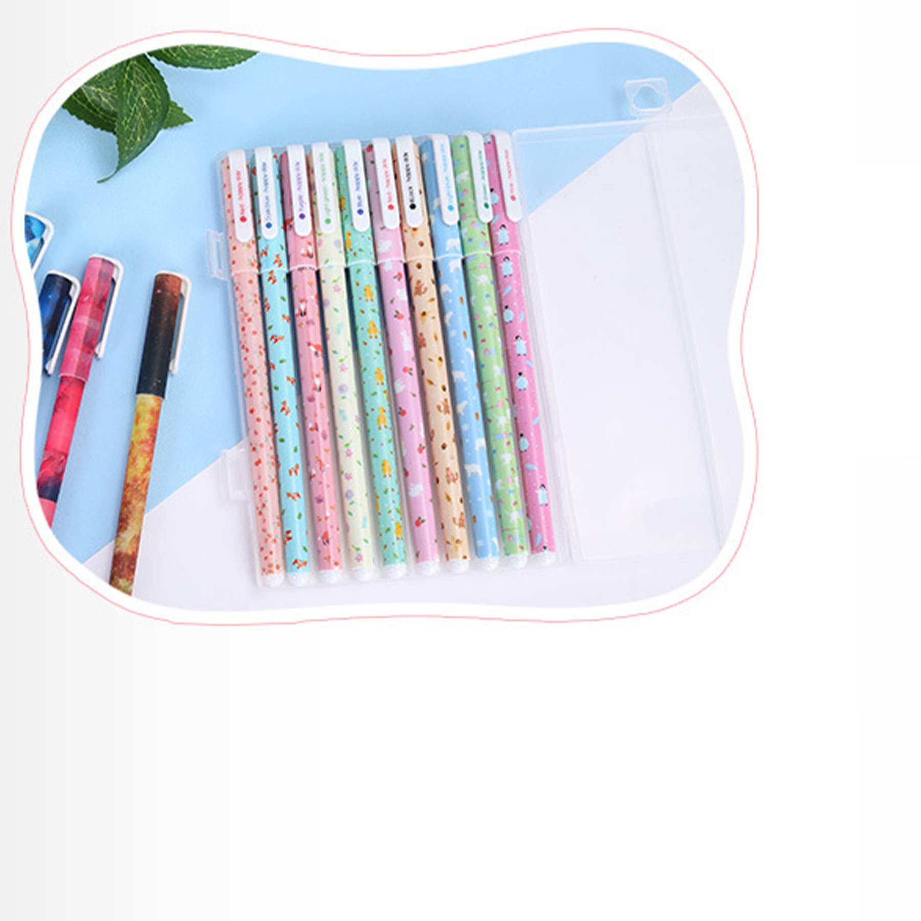 Creative cute little fresh gel pens 10 sets 9