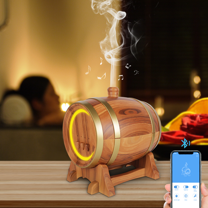 Oak Barrel Shaped 350ML Aroma Diffuser And Humidifier 6