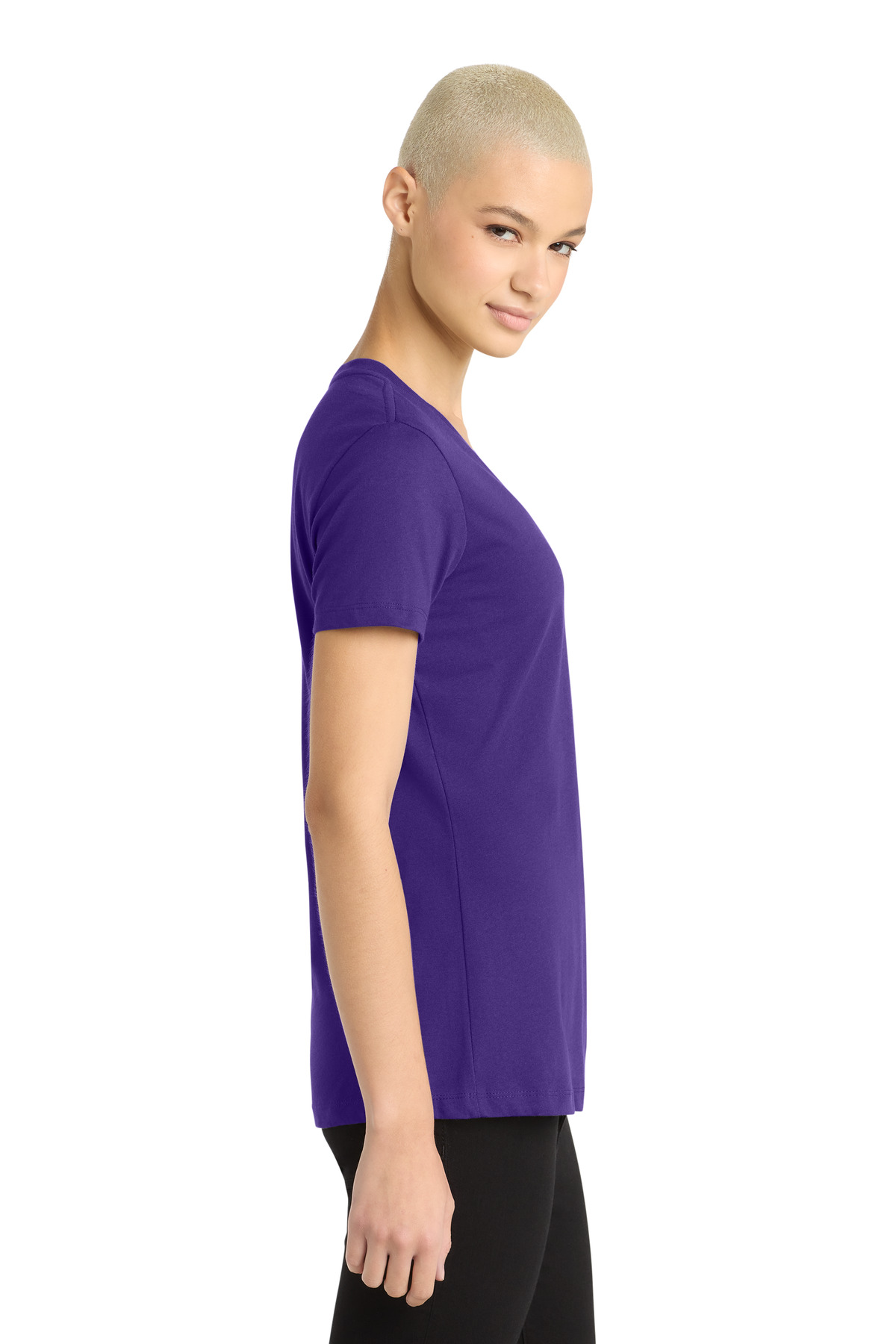 District - Women's Perfect Weight V-Neck Tee. DM1170L 77