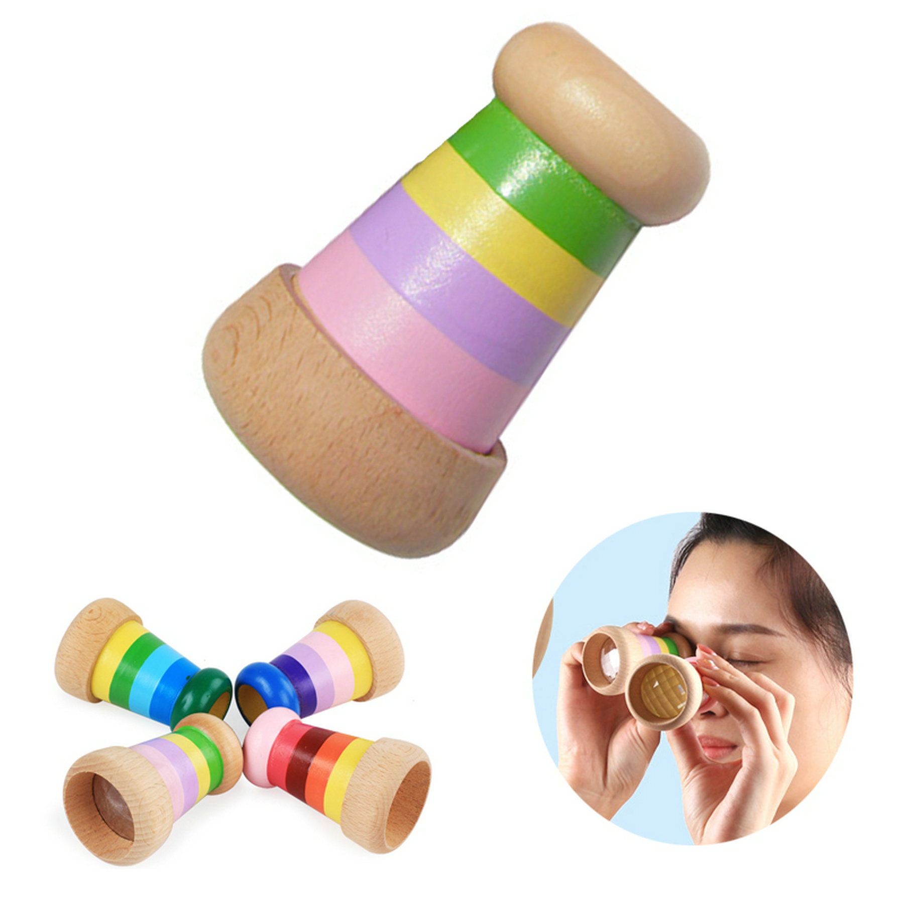 Wooden Kaleidoscope Toy 2