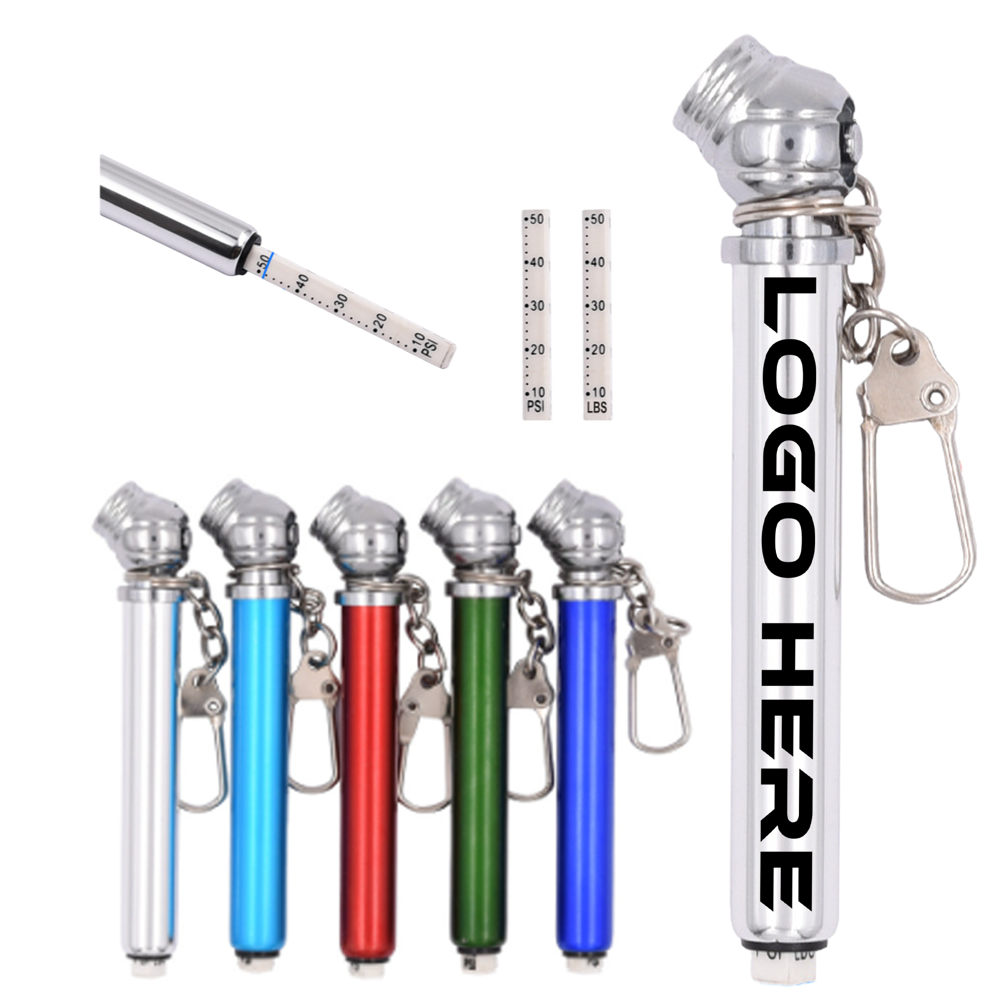 Tire Pressure Measuring Pen Keychain 2
