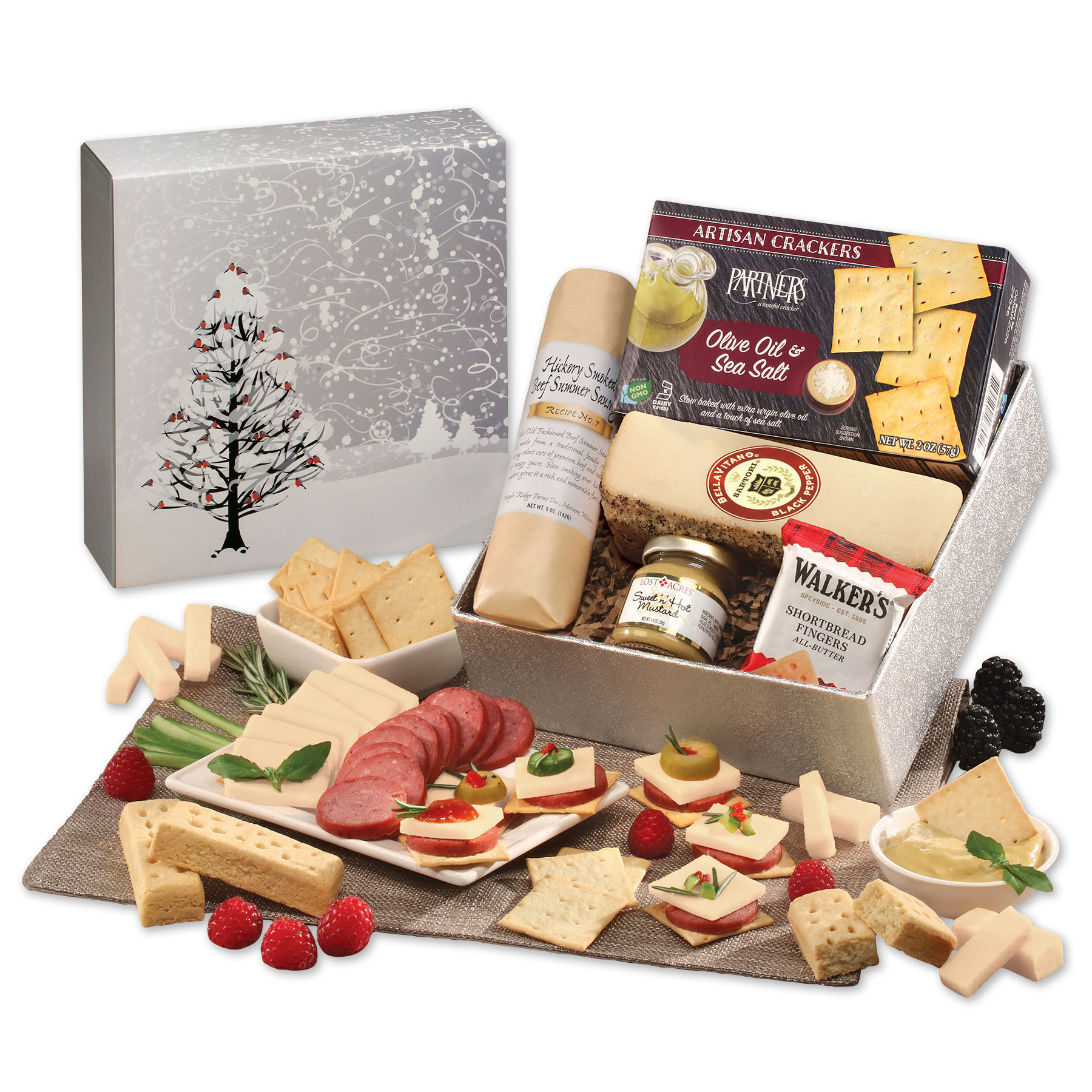 Snack Lover's Gift Box with Cardinals in Tree Sleeve 3