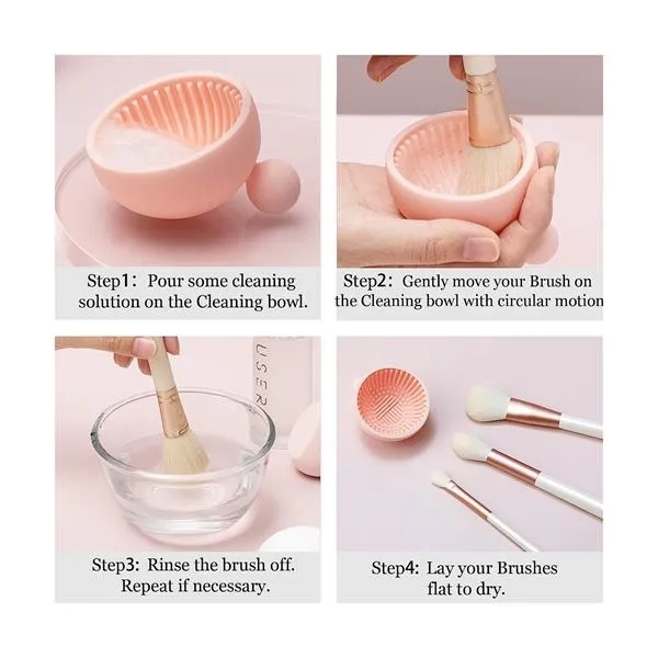 Silicone Makeup Brush Scrubber Bowl 2