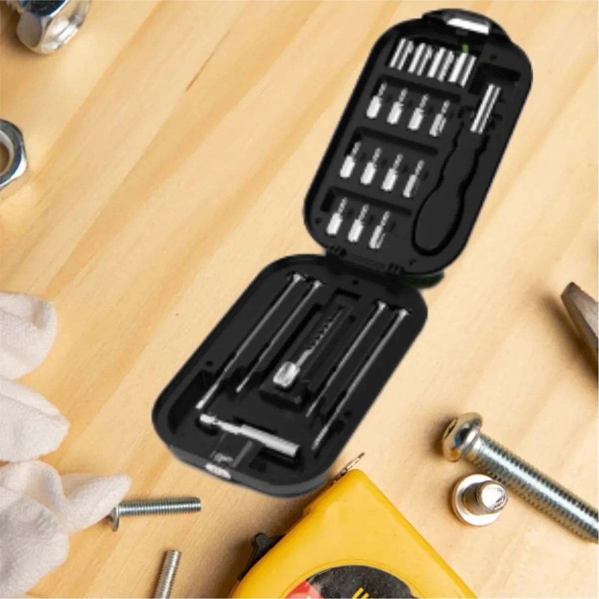 Compact 22-in-1 Precision Screwdriver Bit Tool Set Case 6