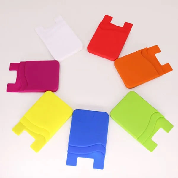 Dual Pocket Silicone Smart Phone Wallet 5