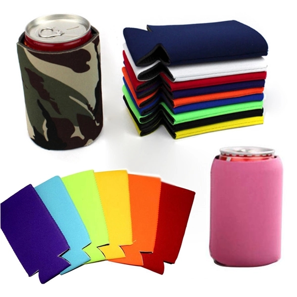 Collapsible Neoprene Can Cooler, custom koozie with logo imprint 2