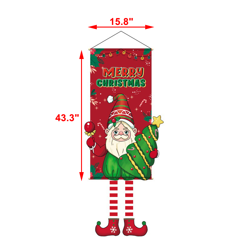 Christmas Hanging Fabric Banner Holiday Party Decorations 3
