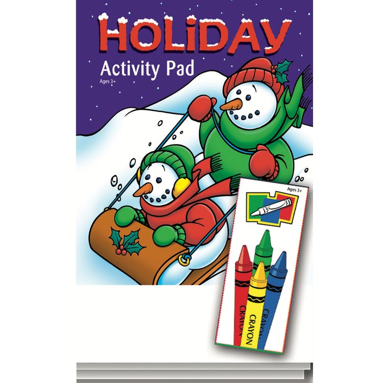 Holiday Activity Pad Sets - 4 Pack Crayons Ages 3-11 2