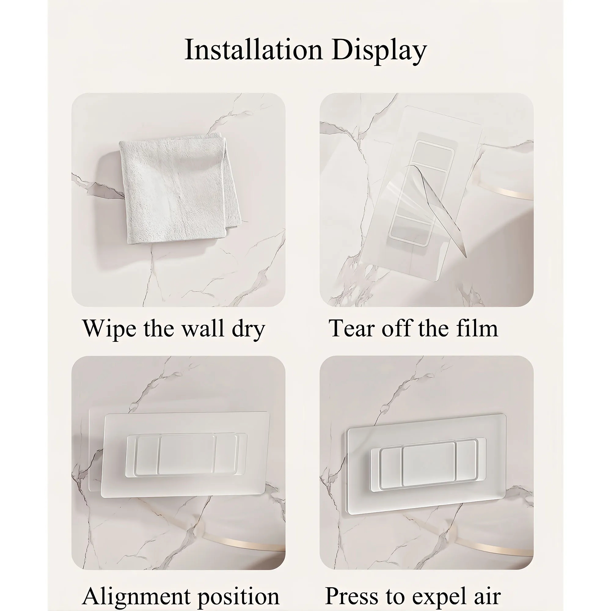 Premium Waterproof Wall Mounted Tissue Holder No Drill 6