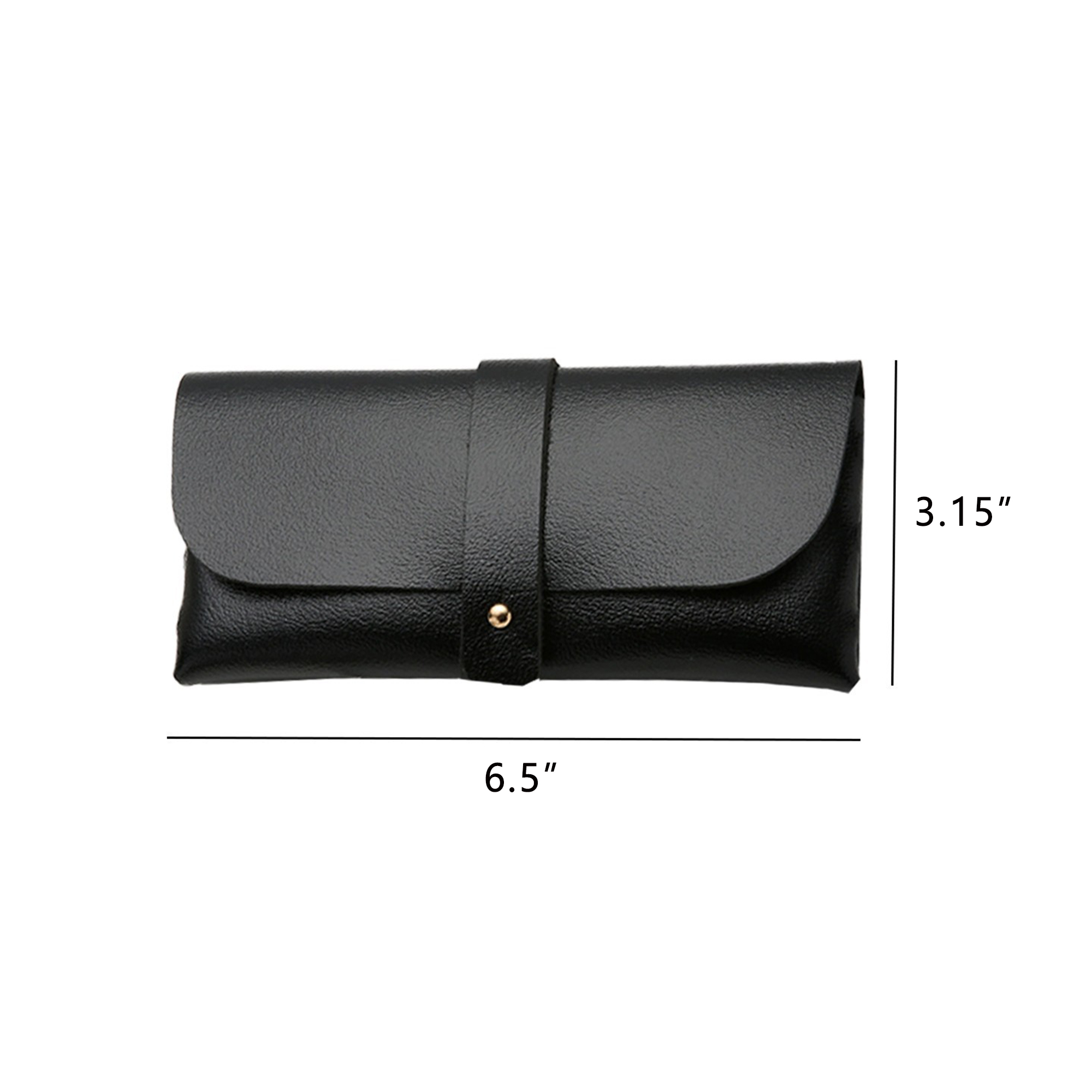 Leather Glasses Case Snap Button Pouch Sunglasses Holder 7