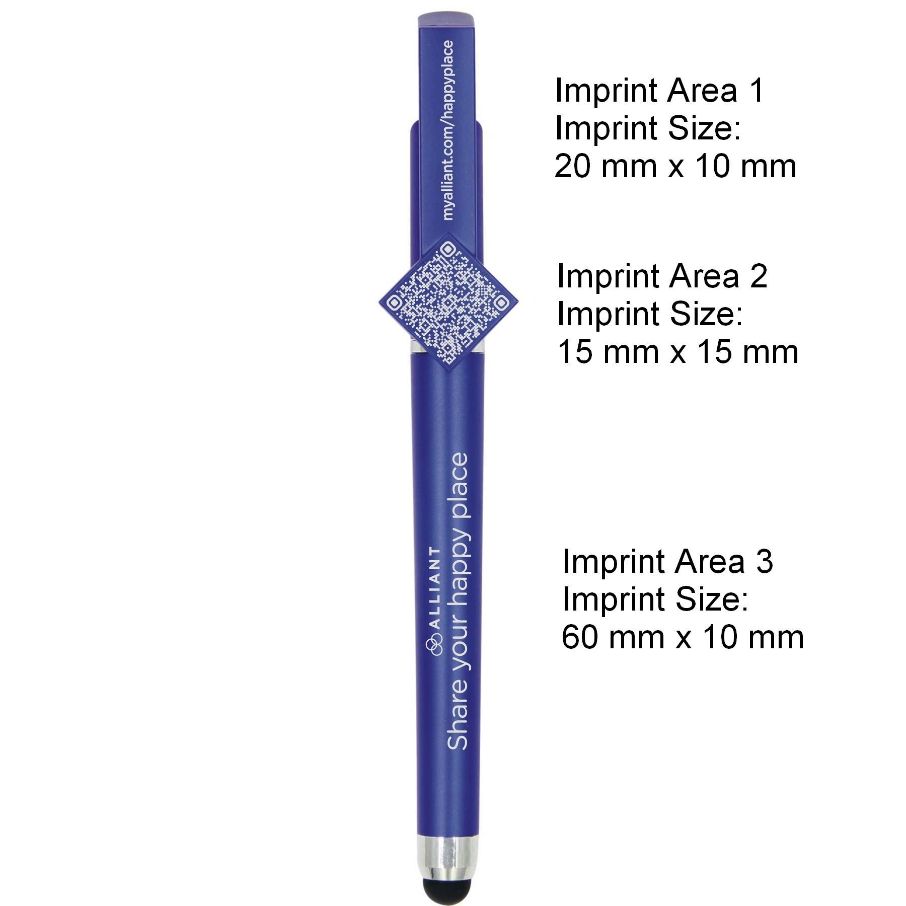 3 In 1 Phone Holder Qr Code Capacitive Stylus Ballpoint Pens 2